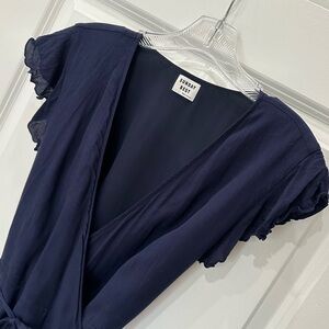 Sunday Best Navy Wrap Dress